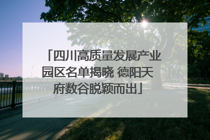 四川高质量发展产业园区名单揭晓 德阳天府数谷脱颖而出