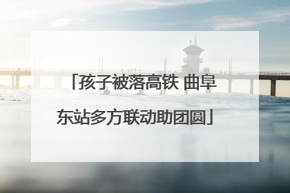 孩子被落高铁 曲阜东站多方联动助团圆