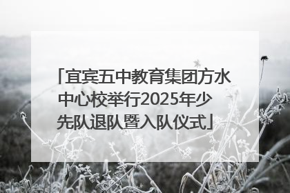 宜宾五中教育集团方水中心校举行2025年少先队退队暨入队仪式