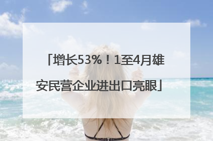 增长53%！1至4月雄安民营企业进出口亮眼