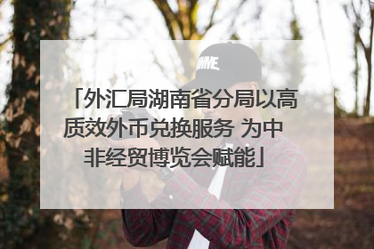 外汇局湖南省分局以高质效外币兑换服务 为中非经贸博览会赋能