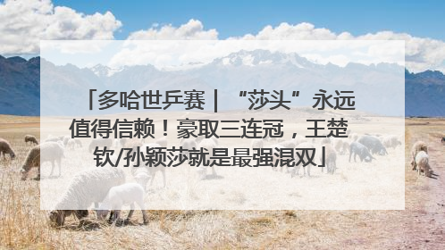 多哈世乒赛｜“莎头”永远值得信赖！豪取三连冠，王楚钦/孙颖莎就是最强混双