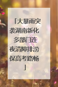 大暴雨突袭湖南新化 多部门连夜清障排涝保高考路畅
