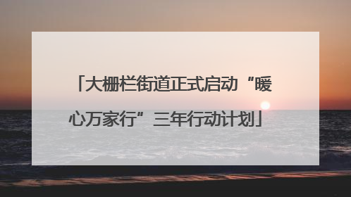 大栅栏街道正式启动“暖心万家行”三年行动计划