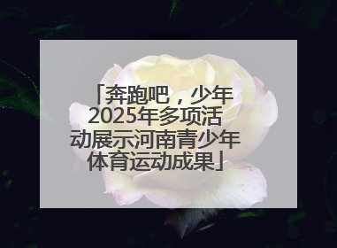 奔跑吧，少年 2025年多项活动展示河南青少年体育运动成果