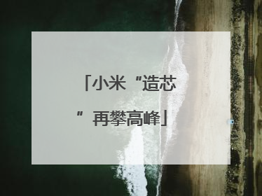 小米“造芯”再攀高峰