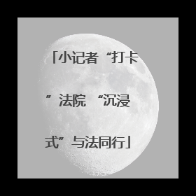 小记者“打卡”法院 “沉浸式”与法同行