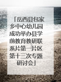 岳西县包家乡中心幼儿园成功举办县学前教育教研联系片第一片区第十三次专题研讨会