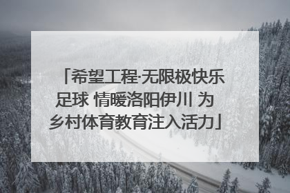 希望工程·无限极快乐足球 情暖洛阳伊川 为乡村体育教育注入活力