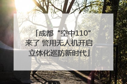 成都“空中110”来了 警用无人机开启立体化巡防新时代