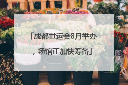 成都世运会8月举办，场馆正加快筹备
