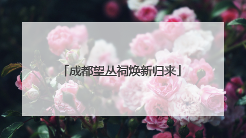 成都望丛祠焕新归来