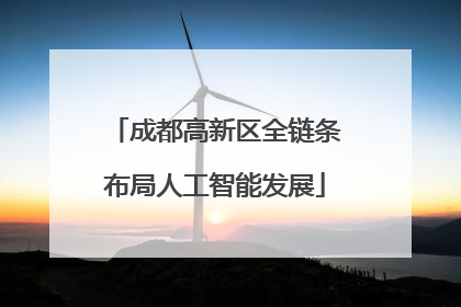 成都高新区全链条布局人工智能发展