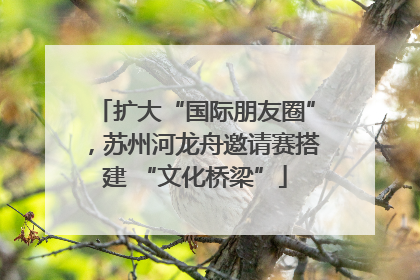 扩大“国际朋友圈”，苏州河龙舟邀请赛搭建 “文化桥梁”