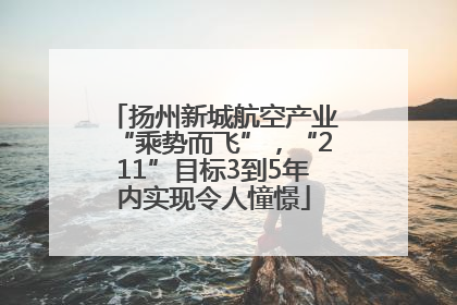 扬州新城航空产业“乘势而飞”，“211”目标3到5年内实现令人憧憬