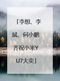 李想、李斌、何小鹏齐祝小米YU7大卖