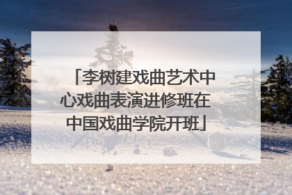 李树建戏曲艺术中心戏曲表演进修班在中国戏曲学院开班