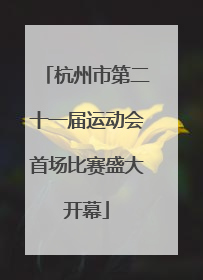 杭州市第二十一届运动会首场比赛盛大开幕