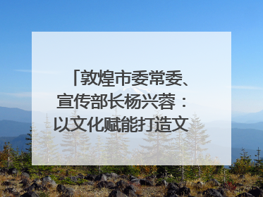 敦煌市委常委、宣传部长杨兴蓉：以文化赋能打造文旅增效新引擎｜第七届全国县域旅游研究成果发布系列活动
