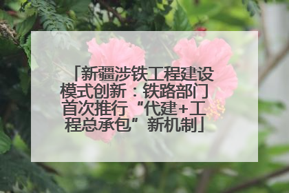 新疆涉铁工程建设模式创新：铁路部门首次推行“代建+工程总承包”新机制