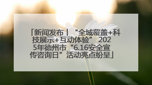 新闻发布丨“全域覆盖+科技展示+互动体验” 2025年德州市“6.16安全宣传咨询日”活动亮点纷呈