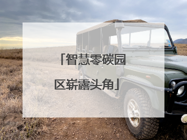 智慧零碳园区崭露头角