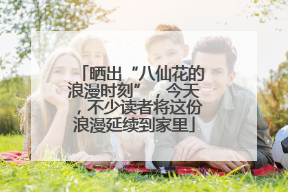 晒出“八仙花的浪漫时刻”，今天，不少读者将这份浪漫延续到家里