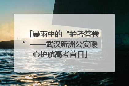 暴雨中的“护考答卷”——武汉新洲公安暖心护航高考首日