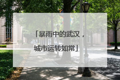 暴雨中的武汉，城市运转如常