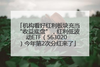 机构看好红利板块充当“收益底盘”，红利低波动ETF（563020）今年第2次分红来了