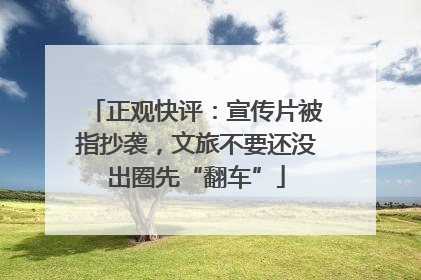 正观快评：宣传片被指抄袭，文旅不要还没出圈先“翻车”