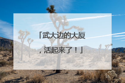 武大边的大厦，活起来了！