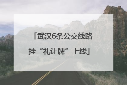 武汉6条公交线路挂“礼让牌”上线