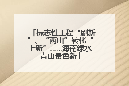 标志性工程“刷新”、“两山”转化“上新”……海南绿水青山景色新