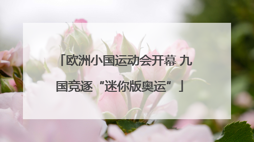欧洲小国运动会开幕 九国竞逐“迷你版奥运”