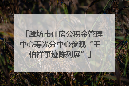 潍坊市住房公积金管理中心寿光分中心参观“王伯祥事迹陈列展”