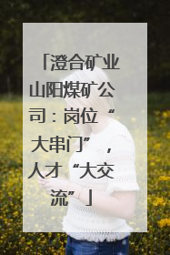 澄合矿业山阳煤矿公司：岗位“大串门”，人才“大交流”
