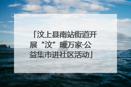 汶上县南站街道开展“汶”暖万家·公益集市进社区活动