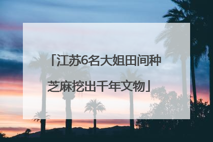 江苏6名大姐田间种芝麻挖出千年文物