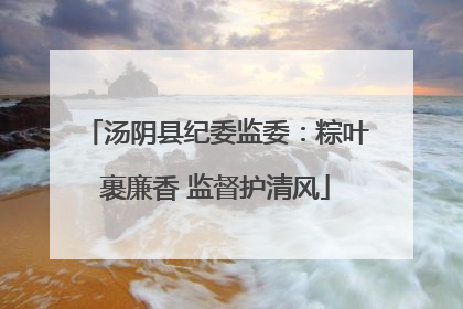 汤阴县纪委监委：粽叶裹廉香 监督护清风