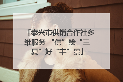 泰兴市供销合作社多维服务 “供”绘“三夏”好“丰”景