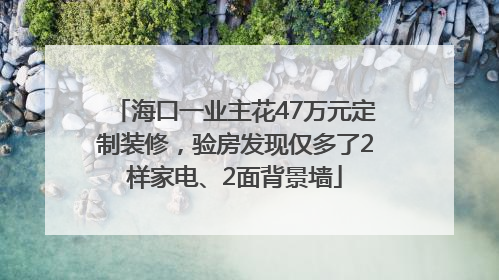 海口一业主花47万元定制装修，验房发现仅多了2样家电、2面背景墙