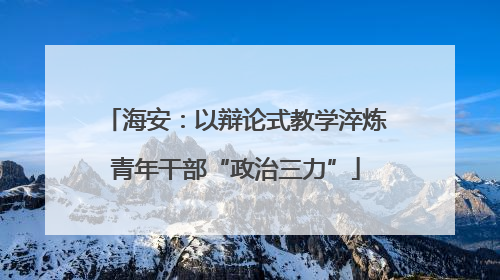 海安：以辩论式教学淬炼青年干部“政治三力”