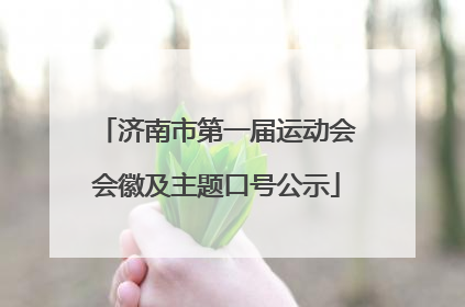 济南市第一届运动会会徽及主题口号公示