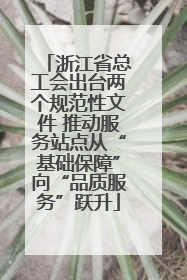 浙江省总工会出台两个规范性文件 推动服务站点从“基础保障”向“品质服务”跃升