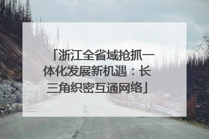 浙江全省域抢抓一体化发展新机遇：长三角织密互通网络