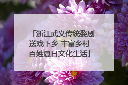 浙江武义传统婺剧送戏下乡 丰富乡村百姓夏日文化生活