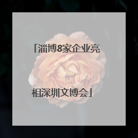 淄博8家企业亮相深圳文博会