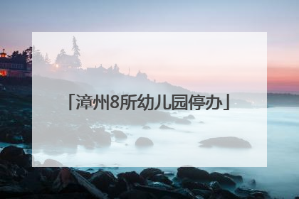 漳州8所幼儿园停办