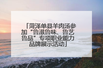 菏泽单县羊肉汤参加“鲁滋鲁味、鲁艺鲁品”专项职业能力品牌展示活动